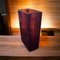 Bernsteinfarbene rechteckige Vintage Vase 8