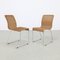 Vintage Dining Chairs in Chrome and Cane in the style of Tito Agnoli, 1990s, Set of 2 1