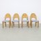 Brutalist Dining Chairs in Pinewood, 1970s, Set of 4 1