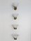 Lámparas de pared italianas de latón y cristal de Murano, años 70. Juego de 4, Imagen 5