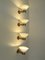 Lámparas de pared italianas de latón y cristal de Murano, años 70. Juego de 4, Imagen 2