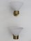 Italian Wall Lamps in Brass and Murano Glass, 1970s, Set of 4 7