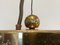 Glass and Brass Ceiling Light, 1960s 15