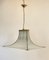 Lámpara de techo de vidrio y latón, años 60, Imagen 12