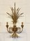 Lámparas de pared de gavilla de trigo de hierro dorado, años 60. Juego de 2, Imagen 5