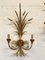 Gilt Iron Wheat Sheaf Wall Lamps, 1960s, Set of 2 7