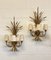 Gilt Iron Wheat Sheaf Wall Lamps, 1960s, Set of 2, Image 6