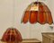 Large Arts and Crafts Amber Leaded Glass Pendant Lights, 1960s, Set of 2 9