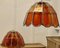 Large Arts and Crafts Amber Leaded Glass Pendant Lights, 1960s, Set of 2, Image 9