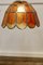 Large Arts and Crafts Amber Leaded Glass Pendant Lights, 1960s, Set of 2 3