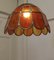 Large Arts and Crafts Amber Leaded Glass Pendant Lights, 1960s, Set of 2 6