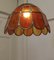 Large Arts and Crafts Amber Leaded Glass Pendant Lights, 1960s, Set of 2, Image 6