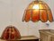 Large Arts and Crafts Amber Leaded Glass Pendant Lights, 1960s, Set of 2 4