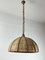Lámpara de suspensión de bambú y ratán, Italia, años 70, Imagen 5