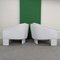 Fauteuils Ronds Shell en Cuir Blanc de Marac, 1980s, Set de 2 7