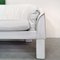 Shell Sofa in White Leather from Marac, 1980s 5