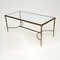 Vintage French Steel & Brass Coffee Table, 1970s 3