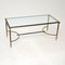 Vintage French Steel & Brass Coffee Table, 1970s 2