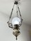 Bronze, Ceramic and Glass Hanging Light, Italy, 1950s 3