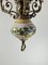 Lámpara colgante de bronce, cerámica y vidrio, Italia, años 50, Imagen 8