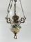 Bronze, Ceramic and Glass Hanging Light, Italy, 1950s 5