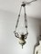 Bronze, Ceramic and Glass Hanging Light, Italy, 1950s 1