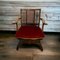 Antique Beech Wood X Framed Cane Back Armchair 2