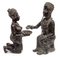 Benin Artist, L'Offrande de Cauris Statues, Bronzes, 1950, Set of 2 15