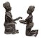 Benin Artist, L'Offrande de Cauris Statues, Bronzes, 1950, Set of 2 14