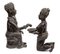 Benin Artist, L'Offrande de Cauris Statues, Bronzes, 1950, Set of 2, Image 14