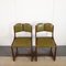 Italian Wooden Chairs with Green Leather Seats, 1960s, Set of 6 5