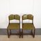 Italian Wooden Chairs with Green Leather Seats, 1960s, Set of 6, Image 5