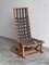 Vintage Wood & Fabric Chair, 1980s, Image 3
