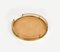 Round Serving Tray in Acrylic Glass, Rattan and Brass in the style of Christian Dior, Italy, 1970s, Image 5