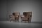 Wingback Armchairs by Melchiorre Bega, Italy, 1950s, Set of 2, Image 1