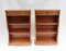 Walnut Bookcases with Open Front & Sheraton Inlay, Set of 2 9