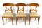 Biedermeier Nutwood Shovel Dining Chairs, 19th Century, Set of 6, Image 4