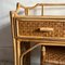 Bamboo and Cane Dressing Table & Cane Stool, Set of 2 7