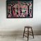 Framed African Batik Art Depicting a Rural Scene 5