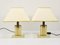Ivory and Gilt Brass Table Lamps, Italy, 1970s, Set of 2 4