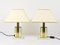 Ivory and Gilt Brass Table Lamps, Italy, 1970s, Set of 2 8