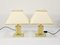 Ivory and Gilt Brass Table Lamps, Italy, 1970s, Set of 2 5