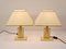 Ivory and Gilt Brass Table Lamps, Italy, 1970s, Set of 2 7