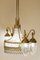 Art Nouveau Chandelier in 5-Light Golden Brass, 1890s, Image 3