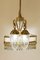 Art Nouveau Chandelier in 5-Light Golden Brass, 1890s, Image 2