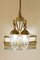 Jugendstil Kronleuchter aus goldenem Messing mit 5 Leuchten, 1890er 2