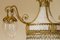 Lámpara de araña modernista de latón dorado de cinco luces, década de 1890, Imagen 7