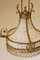 Art Nouveau Chandelier in 5-Light Golden Brass, 1890s 8