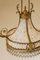 Lámpara de araña modernista de latón dorado de cinco luces, década de 1890, Imagen 8