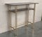 Mid-Century Italian Modern Faux Bamboo & Gilt Metal Console with Smoked Glass, 1960s 3